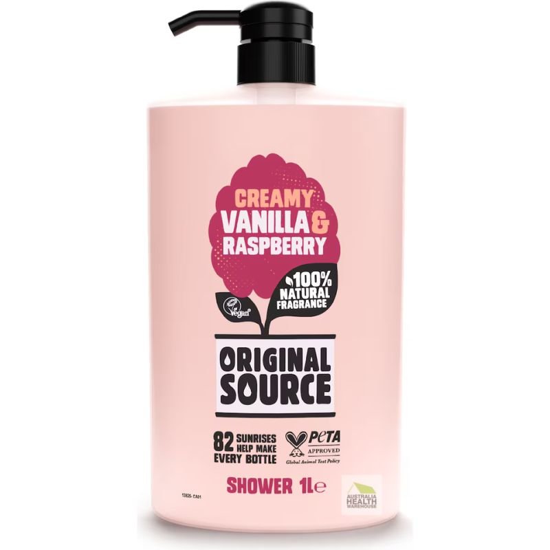Original Source Creamy Vanilla & Raspberry Shower Gel 1 Litre