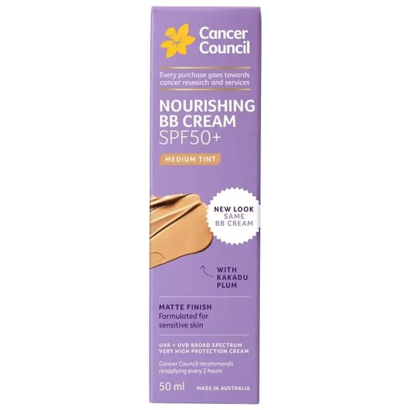 [Expiry: 03/2028] Cancer Council Face Day Wear BB Cream Matte Medium Tint SPF 50+ 50mL