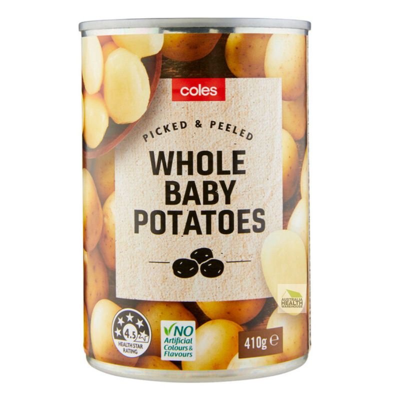 [Expiry Date: 30/09/2028]  Coles Whole Potatoes 410g