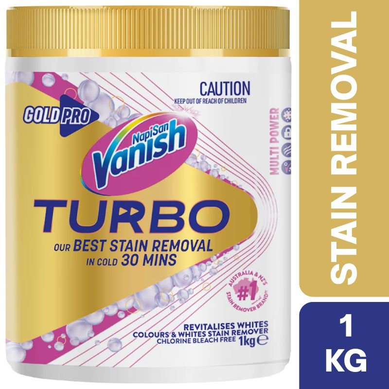 [Expiry: 11/2027] Vanish Gold Pro Turbo White Stain Remover Powder 1kg