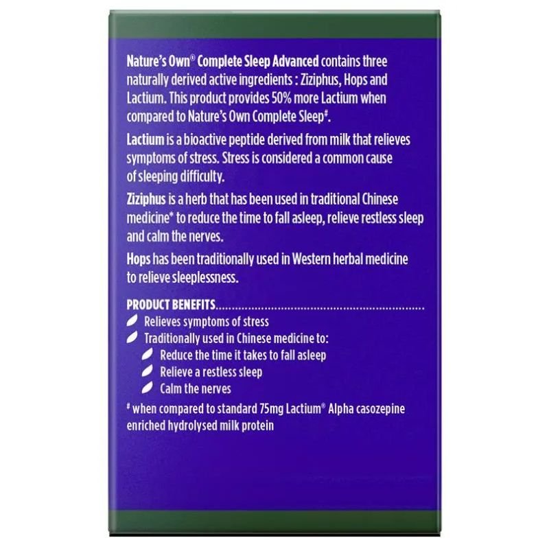 [Expiry: 01/2029] Nature's Own Complete Sleep Advanced 30 Tablets