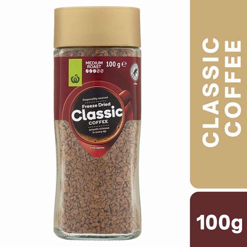 [Expiry: 11/11/2027] Woolworths Freeze Dried Classic Coffee Original 100g