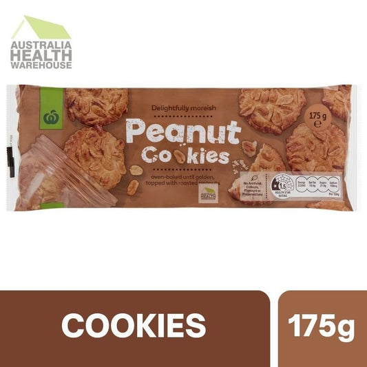 [CLEARANCE Expiry: 28/02/2026]  Woolworths Peanut Cookies 175g