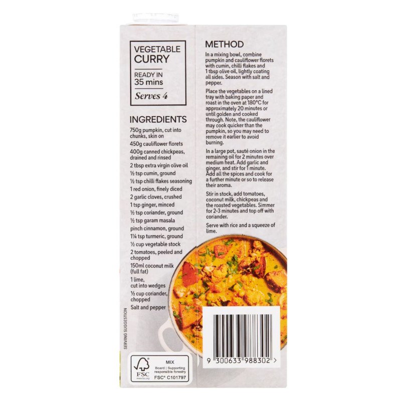 [Expiry Date: 29/12/2026] Woolworths Vegetable Liquid Stock 1 Litre