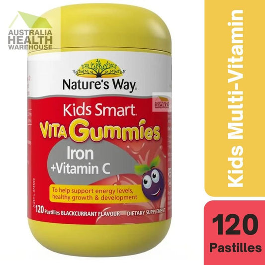 [Expiry Date: 09/2027] Natures Way Kids Smart Vita Gummies Iron + Vit C
