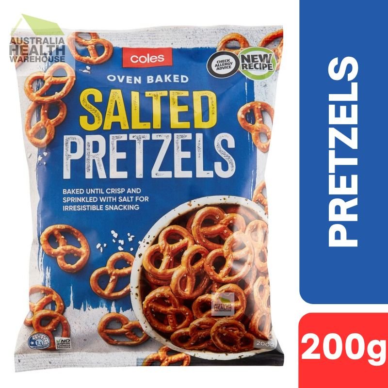 [CLEARANCE Expiry: 12/07/2026] Coles Salted Pretzels 200g