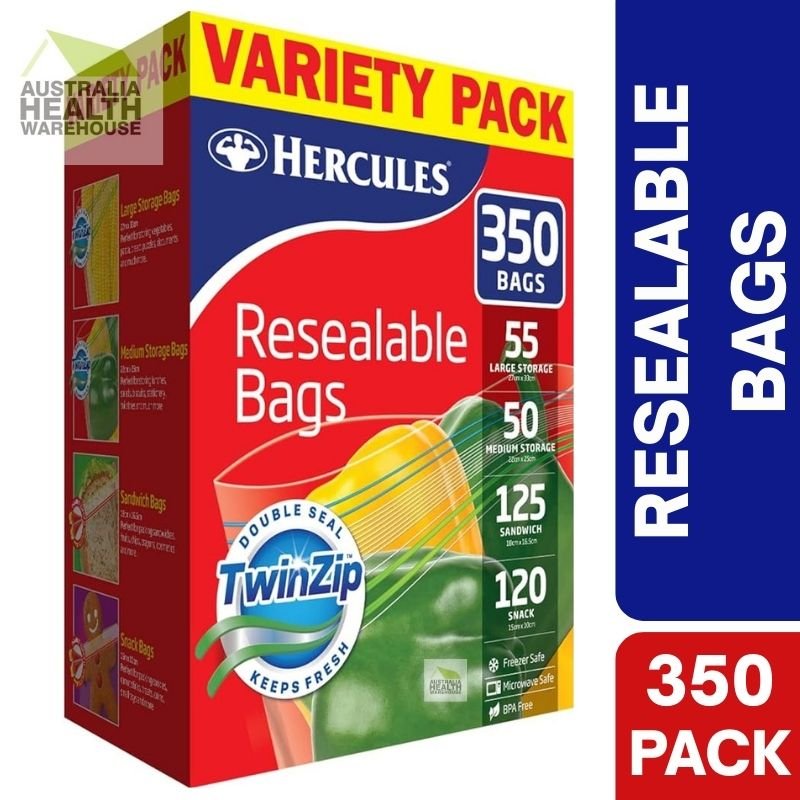 Hercules Resealable Bags 350 Variety Pack