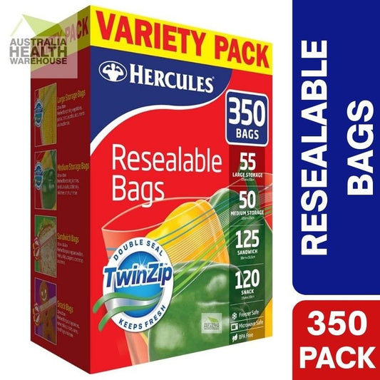 Hercules Resealable Bags 350 Variety Pack