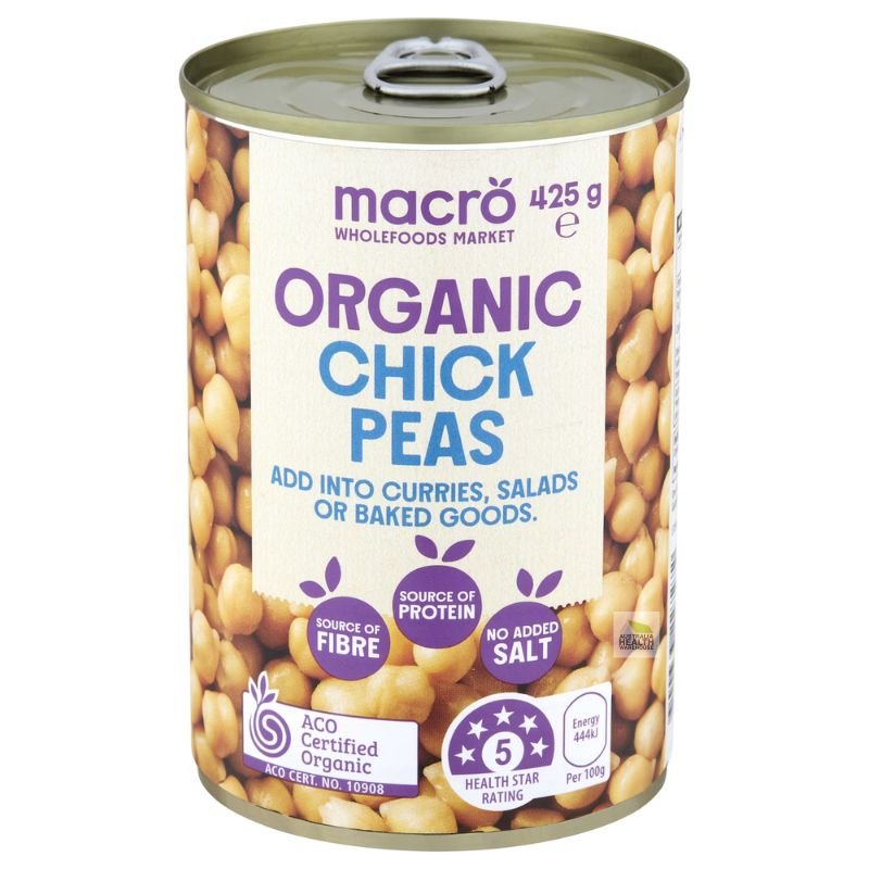 [Expiry: 31/11/2027] Woolworth Macro Organic Chickpeas 425g