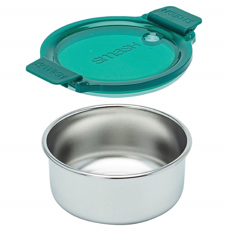 Smash Blue Stainless Steel Snack Pots 2 x 200mL (green)