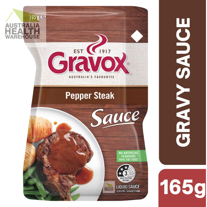 [Expiry Date: 23/07/2027] Gravox Pepper Steak Sauce Liquid Pouch 165g