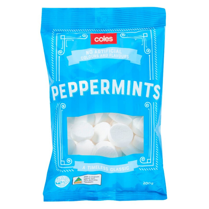 [Expiry: 24/09/2026] Coles Peppermints 200g