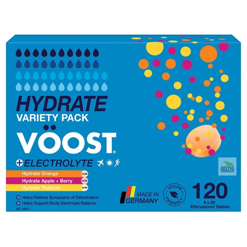 [Expiry: 01/2028] Voost Hydrate Variety Pack + Electrolyte 120 Effervescent Tablets
