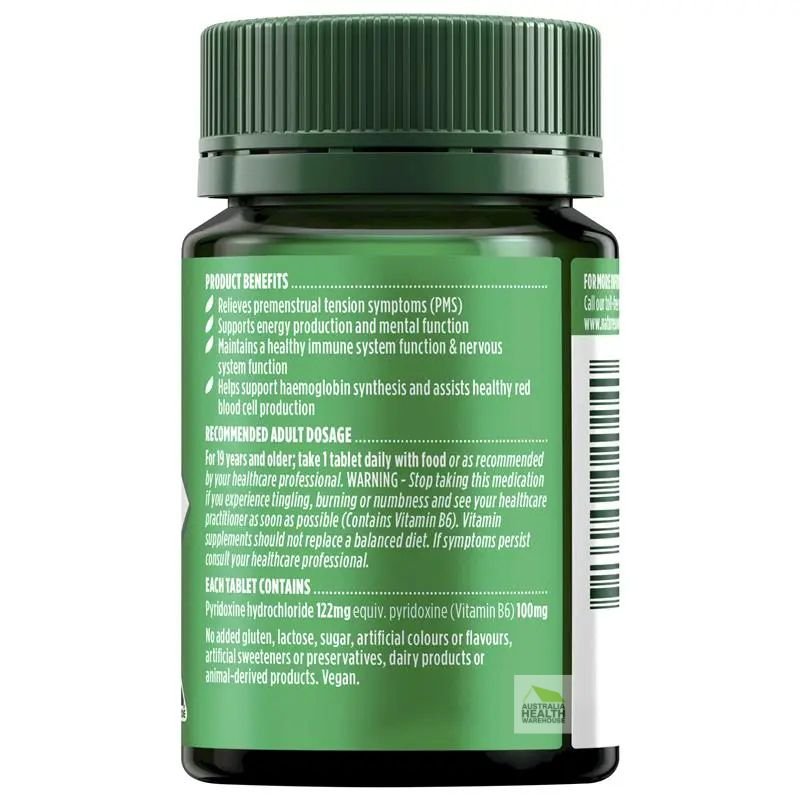 [Expiry: 08/2027] Nature's Own Vitamin B6 100mg 60 Tablets