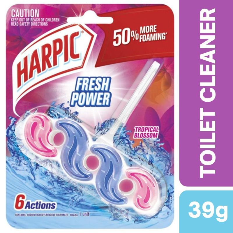 Harpic Fresh Power Rimblock Tropical Blossom Toilet Cleaner 39g