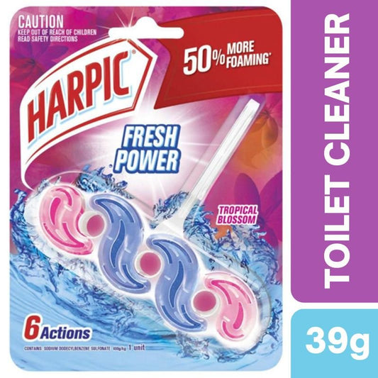 Harpic Fresh Power Rimblock Tropical Blossom Toilet Cleaner 39g