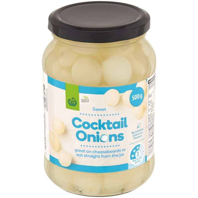 [Expiry: 19/08/2027] Woolworths Cocktail Onions 500g