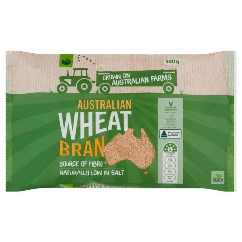[CLEARANCE Expiry:21/07/2026] Woolworths Australian Wheat Bran 500g