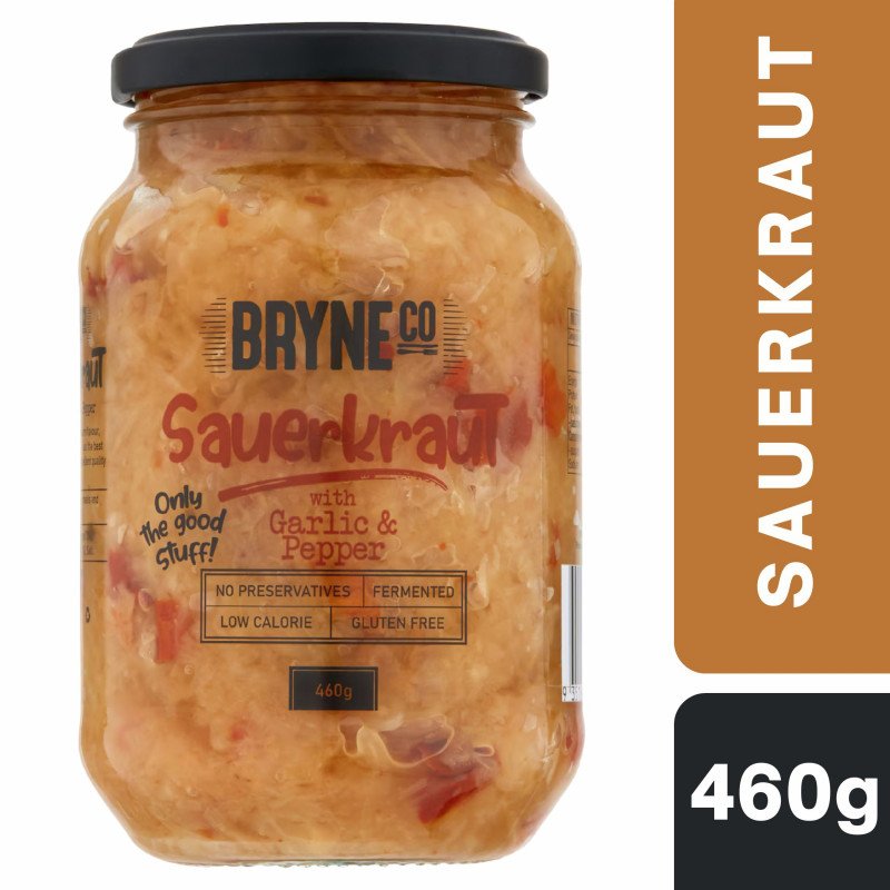 [Expiry Date: 20/11/2028] Bryne Co Sauerkraut With Garlic & Pepper 460g