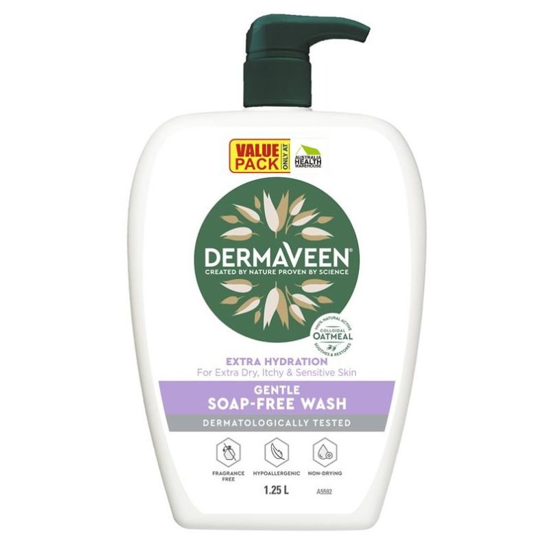 [Expiry: 06/2027] DermaVeen Extra Hydration Gentle Soap-Free Wash 1.25 Litre