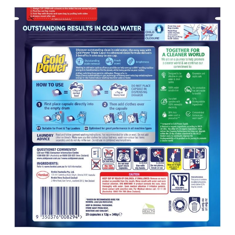 Cold Power Advance Clean 29 Laundry Capsules