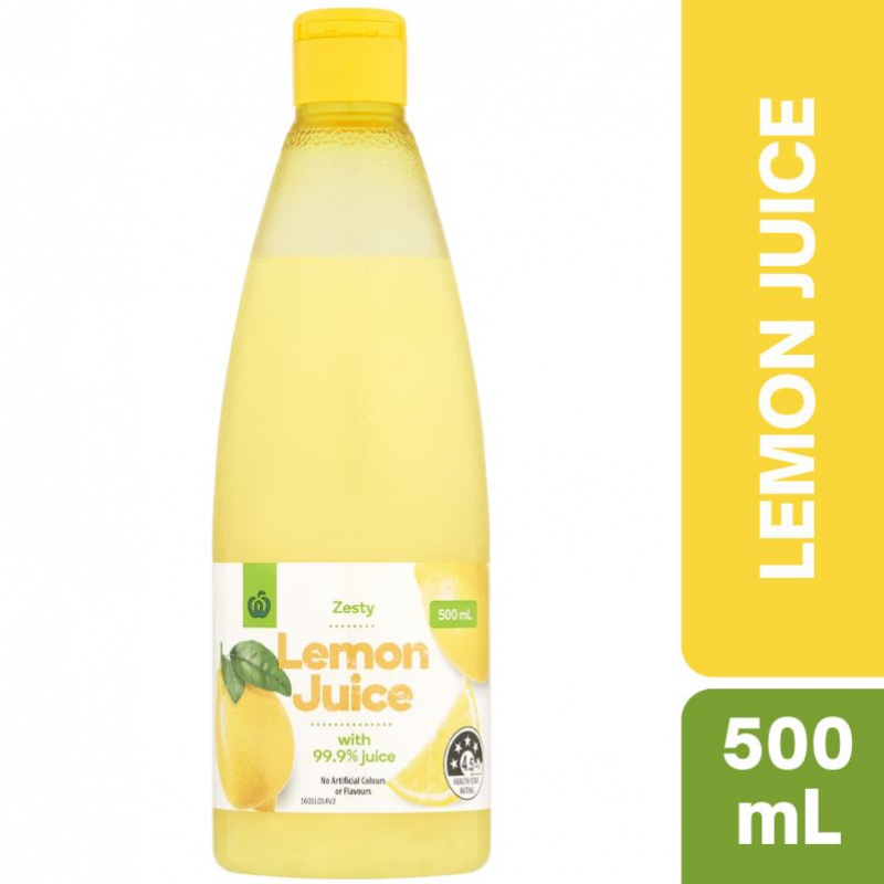 [Expiry Date: 20/01/2027] Woolworths Lemon Juice 500mL