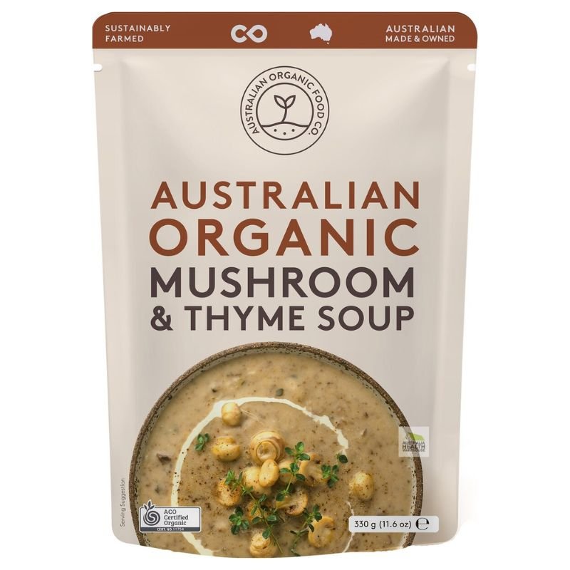 [Expiry: 12/2026] Australian Organic Mushroom & Thyme Soup Pouch 330g