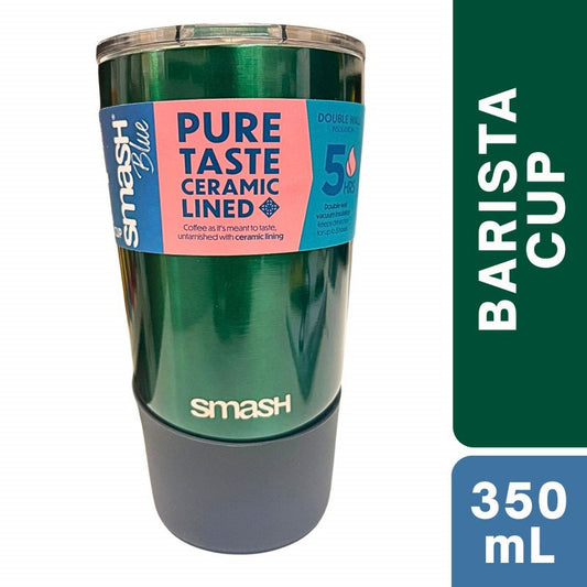 Smash Blue Stainless Steel Barista Cup 350mL (green)