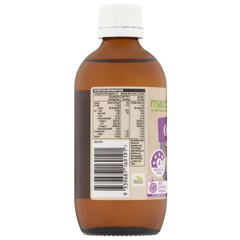 [Expiry: 17/09/2026] Woolworths Macro Organic Flaxseed Oil 200mL