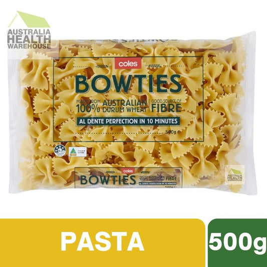 [Expiry: 14/06/2027] Coles Durum Wheat Pasta Bowties 500g