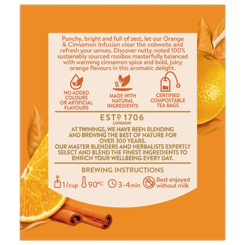 [Expiry Date: 29/09/2028] Twinings Orange & Cinnamon Tea Bags 10 pack
