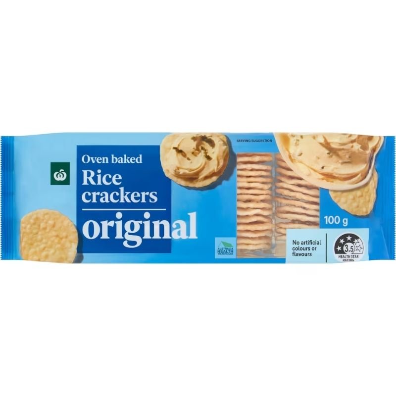 [Expiry: 13/09/2026] Woolworths Original Rice Crackers 100g