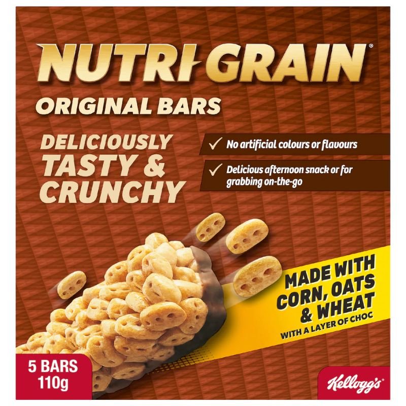 [CLEARANCE Expiry Date: 31/08/2026] Kellogg's Nutri Grain Bars Original 5 Pack