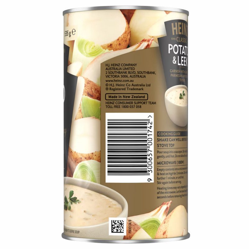 [Expiry Date: 31/07/2028] Heinz Classic Potato & Leek Soup 535g