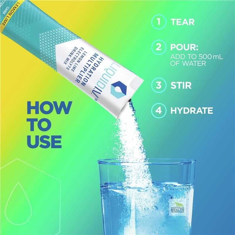[Expiry: 08/2025] Liquid I.V. Hydration Multiplier 10 Powder Sticks - Lemon Lime Flavour