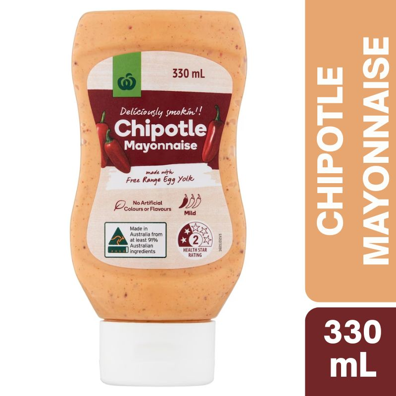 [Expiry Date: 04/03/2027] Woolworths Chipotle Mayonnaise 330mL