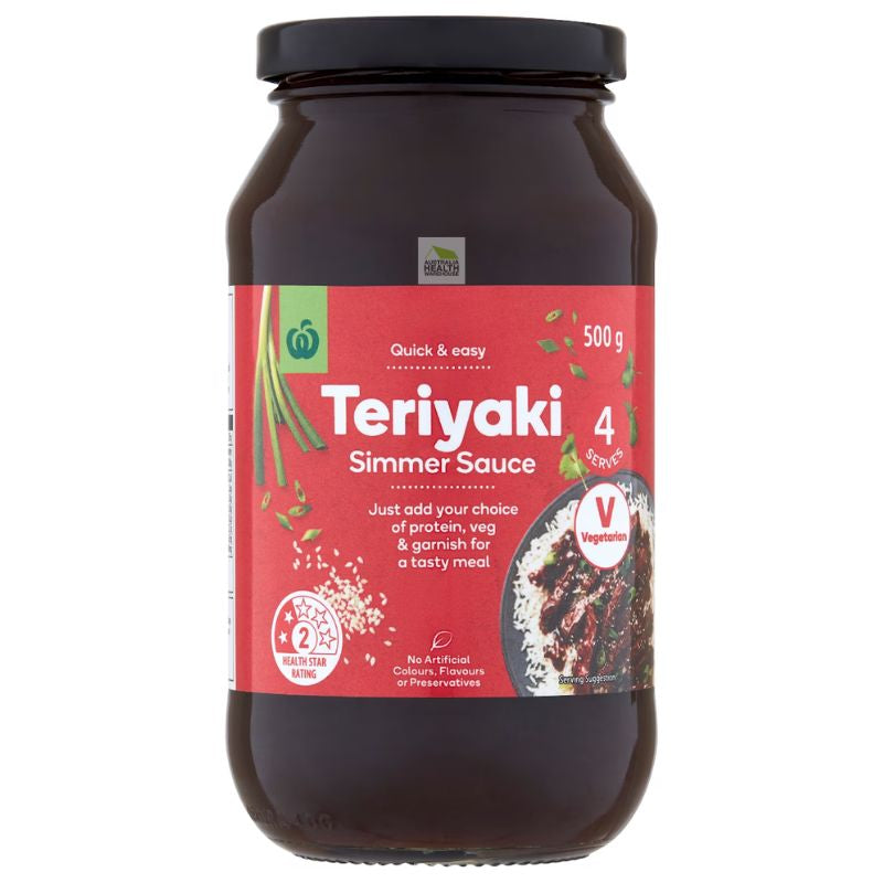 [CLEARANCE Expiry Date: 20/08/2026]  Woolworths Teriyaki Simmer Sauce 500g