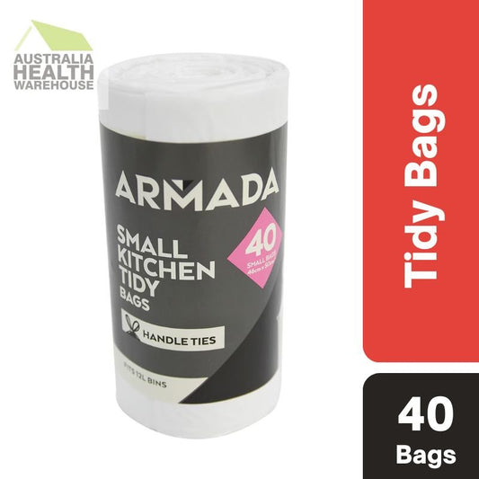 Armada Kitchen Tidy Bags With Handle Ties Small Roll 40 pack