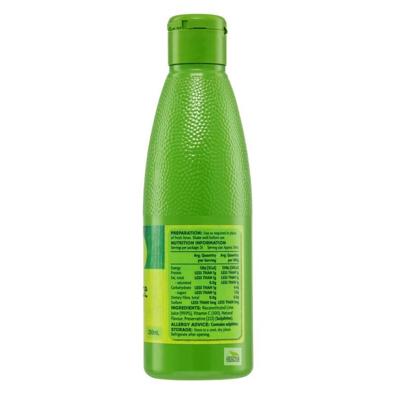 [Expiry: 02/10/2026] Coles Lime Juice 250mL