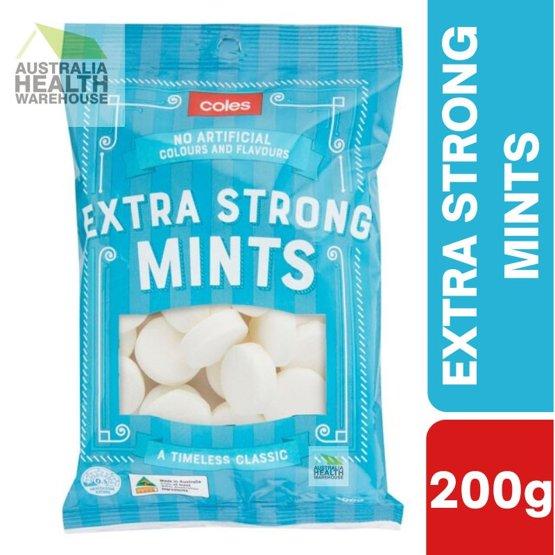 [Expiry Date: 08/01/2026] Coles Extra Strong Mints 200g