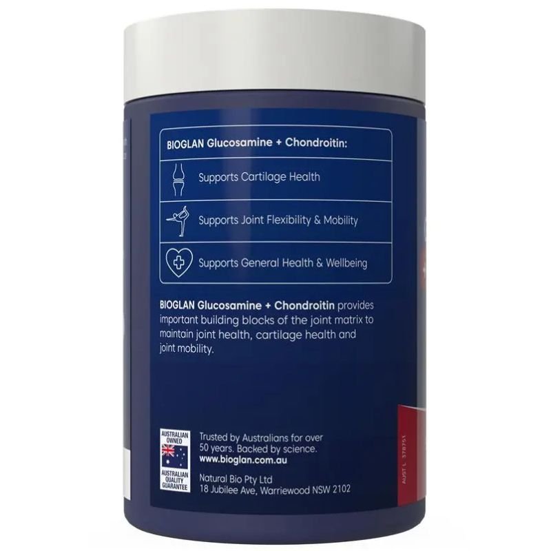 [Expiry: ] Bioglan Glucosamine + Chondroitin 180 Tablets