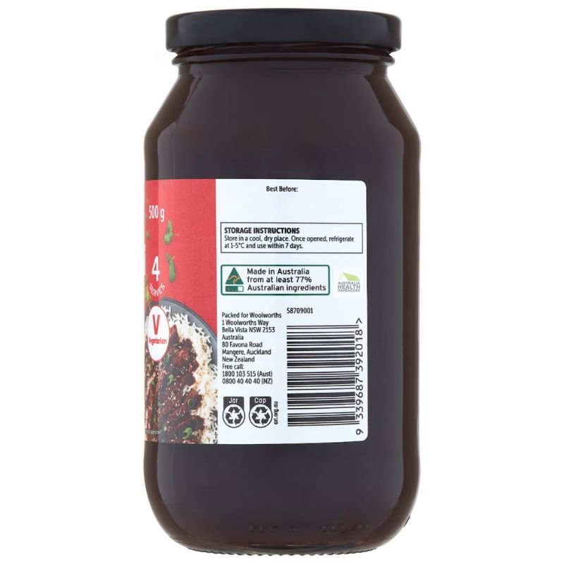 [CLEARANCE Expiry Date: 20/08/2026]  Woolworths Teriyaki Simmer Sauce 500g