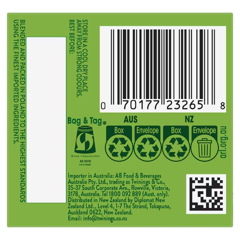 [Expiry: 21/10/2028] Twinings Matcha Green Tea Bags 10 Pack 15g