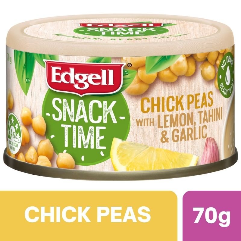 [Expiry Date: 30/06/2028] Edgell Chickpeas With Lemon, Tahini & Garlic 70g