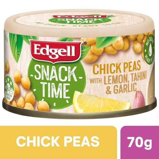 [Expiry Date: 30/06/2028] Edgell Chickpeas With Lemon, Tahini & Garlic 70g