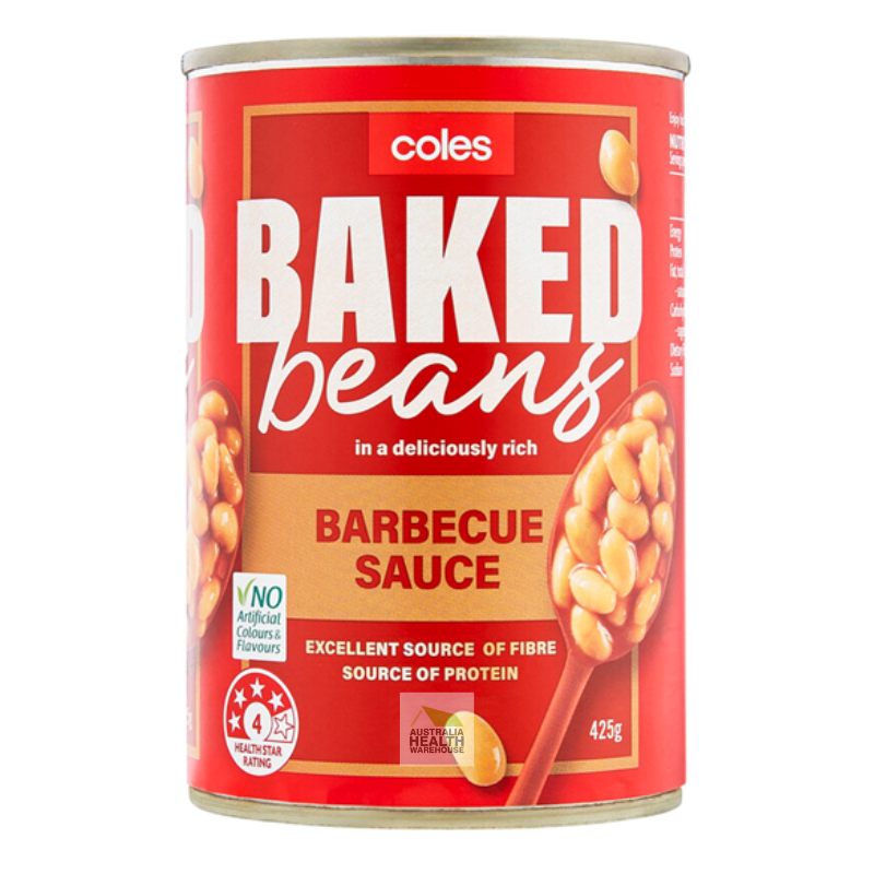 Coles Baked Beans in BBQ Sauce 425g