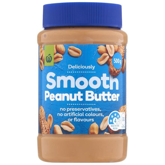 [CLEARANCE Expiry:28/10/2026] Woolworths Smooth Peanut Butter 500g