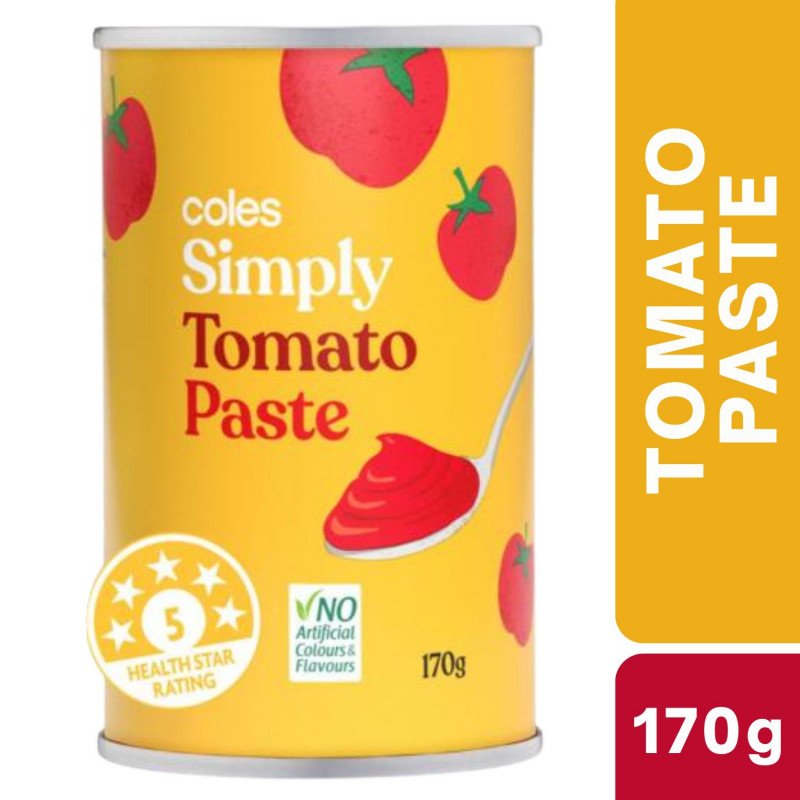 [Expiry Date: 02/01/2028] Coles Simply Tomato Paste 170g