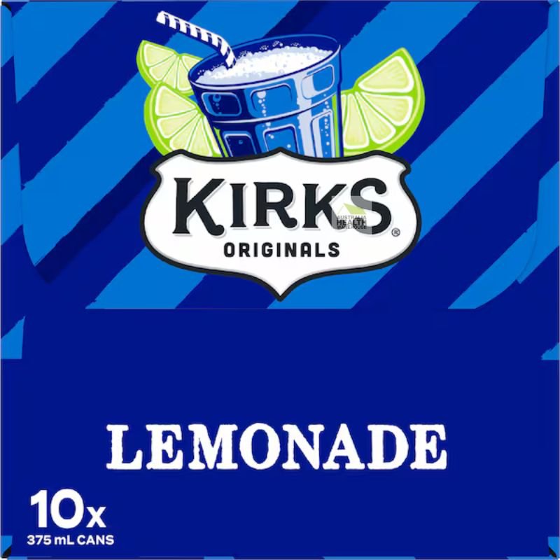 Kirks Lemonade Soft Drink Cans - 10 x 375mL