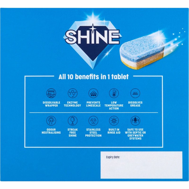 Shine Dishwashing Lemon 30 Tablets